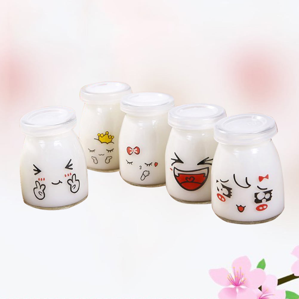 20/30/40 PK 7oz Mini Yogurt Jars Glass Favor Jars With Cork Lids