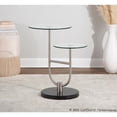thumbnail image 5 of LumiSource Black Marble, Nickel, Clear Glass Trombone Side Table, 5 of 12