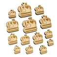 thumbnail image 1 of Sewing Machine with Heart Wood Mini Charms Shapes DIY Craft Jewelry - With Hole - 18mm (17pcs), 1 of 7