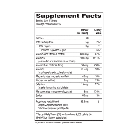 BETR Remedies Immune Support with Vitamins C, A, D & E, Citrus Flavor, 64 Chewable Tablets