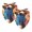 Multi-colored 3, variant on PhooArto Beautiful Iris Flowers Dog Bandanas, 2 Pack Soft Washable Pet Scarf Triangle for Large Dogs Puppies and Cats