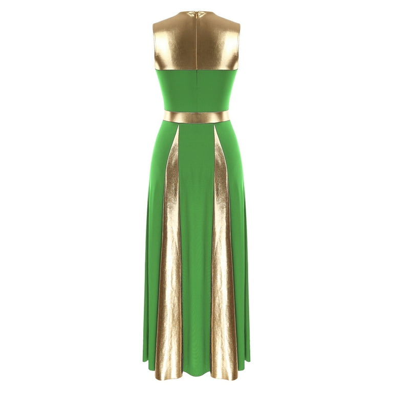 green emerald velvet dress Selene Dress Gold Metallic Corset Top and Black Satin Skirt Two Piece Dress Black & Gold / 10 main image 1
