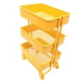 thumbnail image 1 of 1/12 aleación de 3 niveles, estante de almacenamiento, exhibición, casa de , decoración de habitación, accesorios Amarillo CUTICAT Estante de almacenamiento de casa de muñecas, 1 of 8