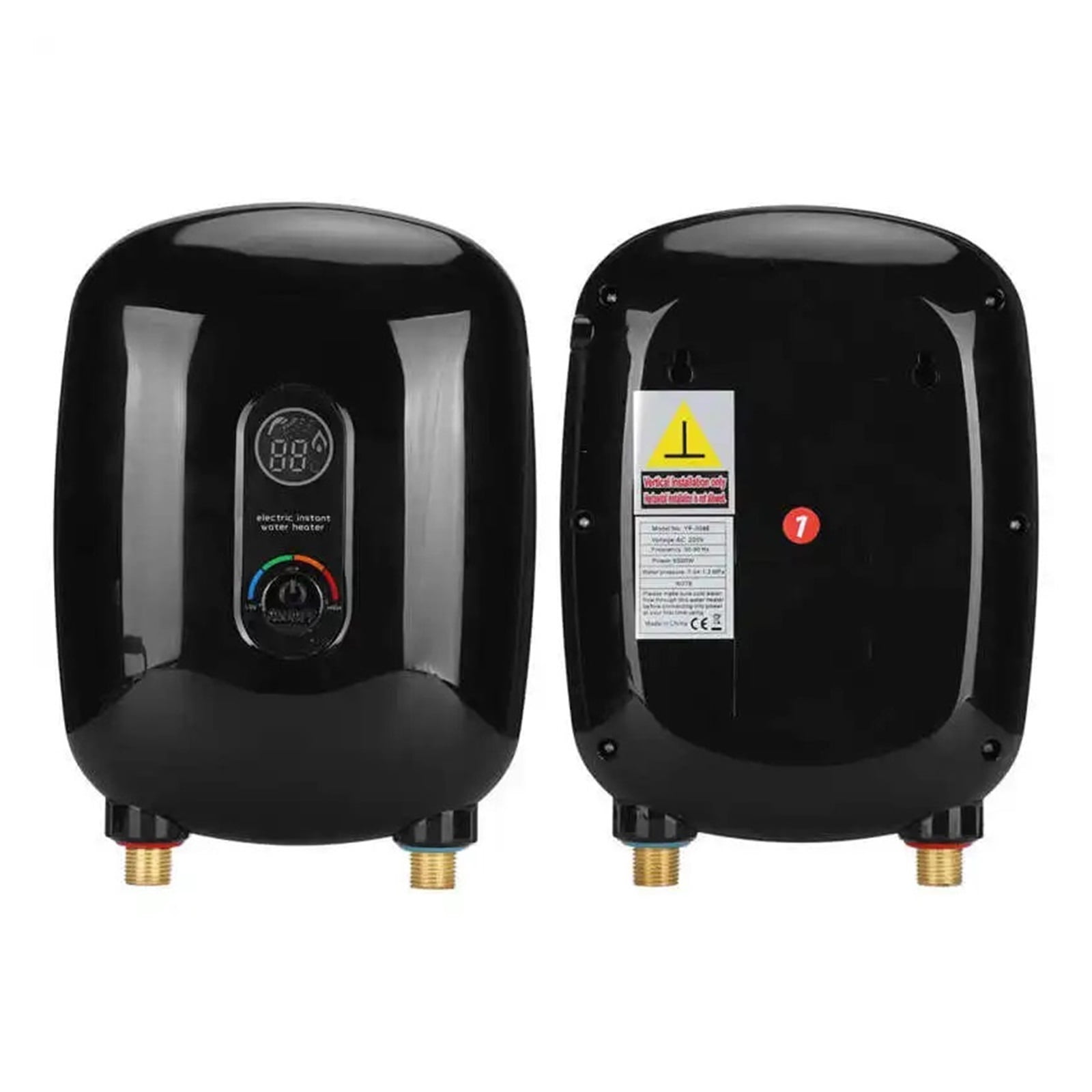 6500W Instantaneous Electric Water Heater Digital Temperature Control Instant Tankless Water Heater Shower Flow Water Heated ,Safety Protections