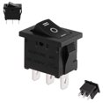 thumbnail image 1 of Unique Bargains AC 125V/12A 250V/10A SPDT 3P 3 Position On-Off-On Rocker Switch Black, 1 of 4