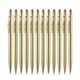 thumbnail image 1 of 12 piezas de bolígrafos delgados dorados de tinta negra de 1 mm, punta mediana, metálicos, retráctiles para estudiantes y profesores, dorados, 1 of 5