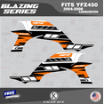 thumbnail image 3 of Kalair GFX Graphics Kit for Yamaha ATV YFZ 450 Carburator (2004-2008) Blazing Series, 3 of 5