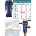thumbnail image 4 of Jack David Womens Plus Size Below Kne Length Midi Pencil Ripped Denim jean Skirt (JD-SKIRT-Q1000-R), 4 of 4