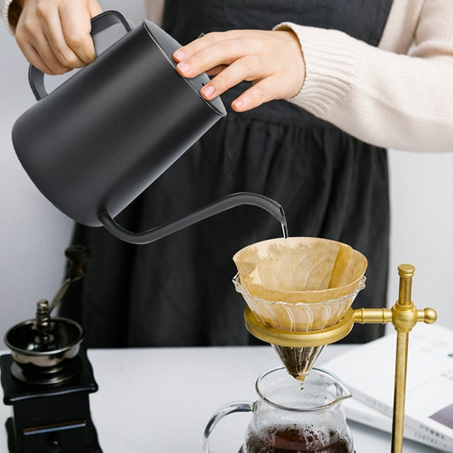 Gooseneck Kettle, 304 Stainless Steel TPFE Gooseneck Kettle Stovetop Modern Design Goose Neck Kettle Pot for Induction Cooker And Open Flame Heating