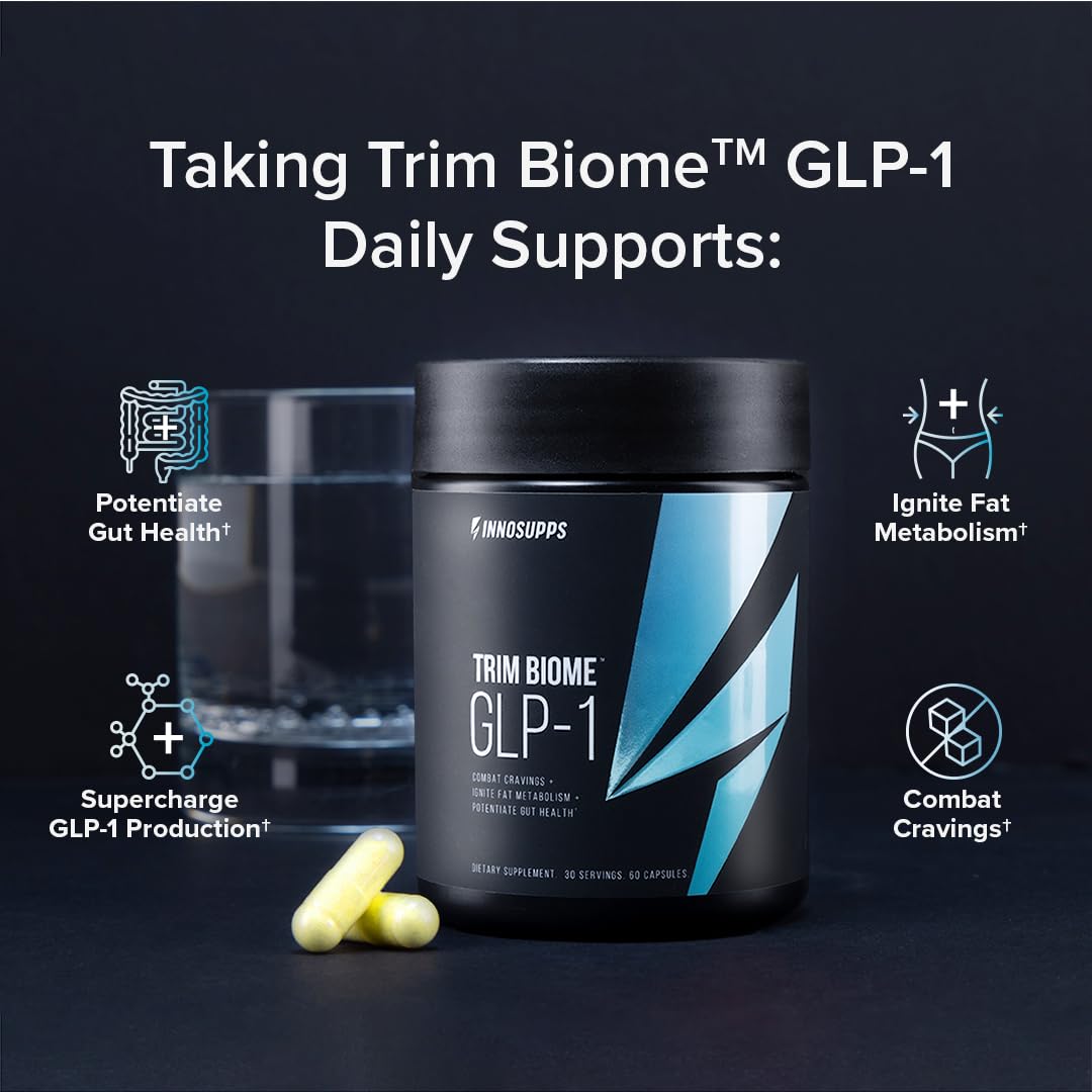 Suplemento InnoSupps Trim Biome GLP-1 para bajar de peso, 60 cápsulas
