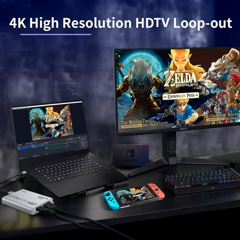 ORICO IS6 4K HDMI Capture Karte mit HDR, VRR, Ultra-Low-Latency, für Gaming, Livestream, Aufnahme, Kompatibel mit Switch, PS5, Xbox, PC/Mac