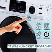 Equator All-in-One 4600 Washer Dryer Combo, Ventless/Vented, Pet Cycle, 1.62 cu.ft / 15 lbs, 110V, White