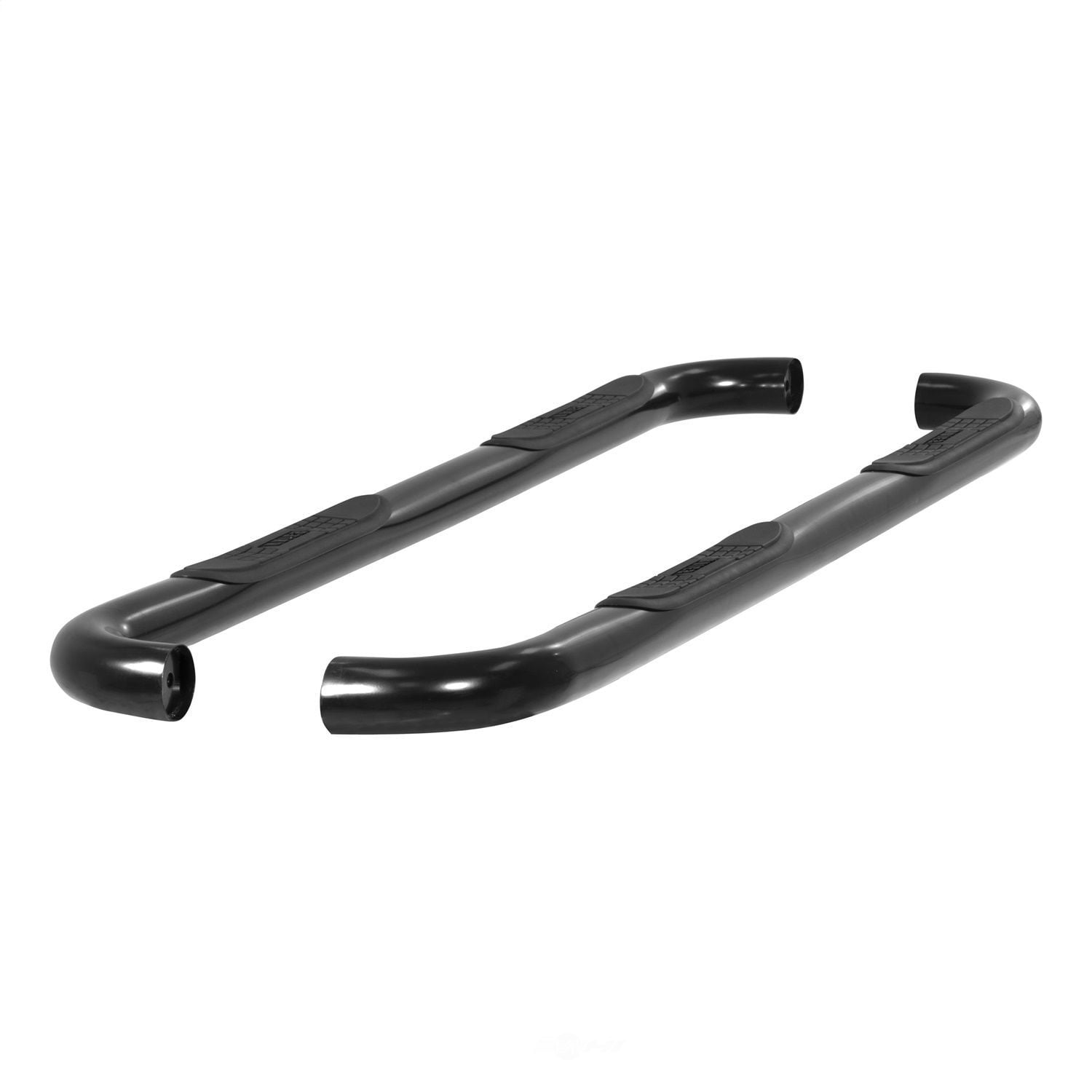 ARIES 204052 3in. Round Black Steel Side Bars; Select Chevrolet Colorado; GMC Canyon, No-Drill Fits