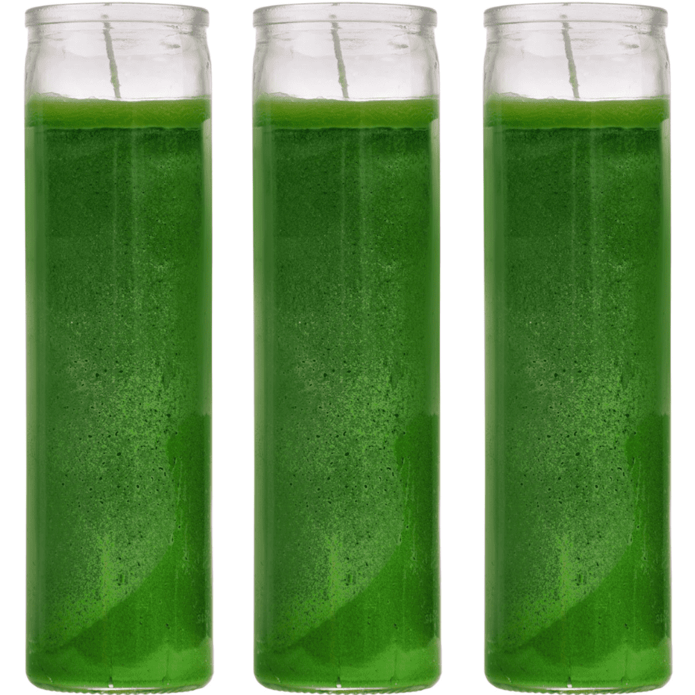 12 Pack Glass Container Candle, Unscented Green 35 Day Devotional