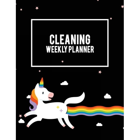 Cleaning Weekly Planner : Black Unicorn, Household Chores List, Cleaning Routine Weekly Cleaning Checklist Large Size 8.5 X 11 Cleaning and Organizing Your (The Best Way To Clean Your House)