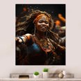thumbnail image 2 of Designart "Ethnic Female Rhythm" African Art Metal Wall Art, 2 of 5
