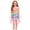 Pink, variant on Girls Rash Guard Swimsuits Glitter Mesh 3 Piece Bikini Skirt Scale Printed Swimwear for Kids