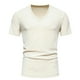 thumbnail image 2 of pstuiky Camisa de manga corta para hombre, Camiseta de manga corta con cuello en V y estampado liso para hombre camisas casuales para hombre m, 2 of 8
