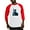 Red/White, variant on CafePress - G.I. Joe Snake Eyes With Gun - Cotton Baseball Jersey, 3/4 Raglan Sleeve Shirt