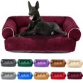 thumbnail image 2 of Soft Sponge Dog Sofa Deerskin Fleece Soft Medium Dog Bed for the Sofa Sleep Bed Pet Bed for a Small Dog Winter Pet Bed Washable ShopWise Round, 2 of 15