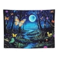 thumbnail image 5 of GOSMITH   Fantasy Forest Tapestry Trippy Tapestry UV Reactive Butterfly Moon Aesthetic Tapestry Galaxy Space Tapestries Wall Hanging Decor for Bedroom Living Room, 5 of 7
