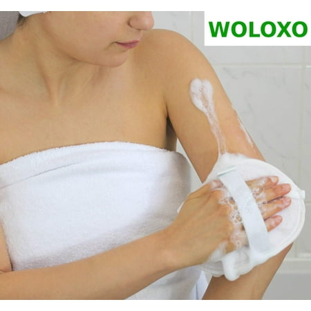 bath sponge scrubber cleanser loofah glove exfoliating massager brush spa pad shower body