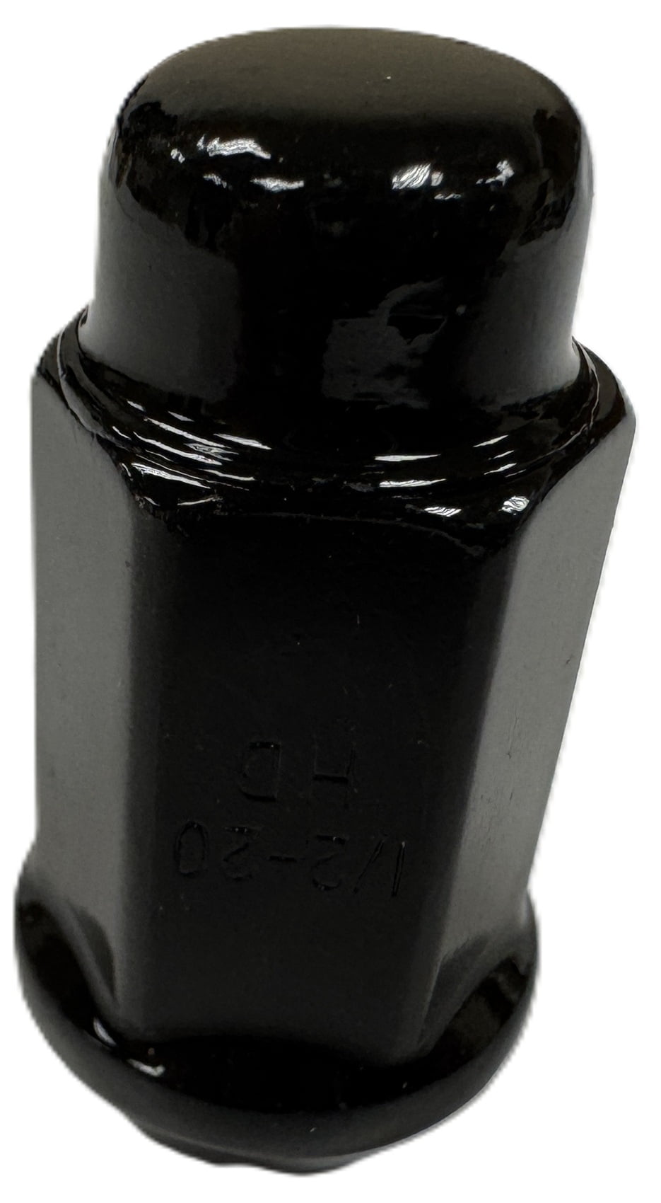10-Pack Black Solid 1/2" Lug Nuts For Trailer Wheels Acorn Bulge Style 1/2-20 Thread