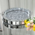thumbnail image 4 of SHYFOY 14in Large Decorative Tray Mirrored Perfume Trays for Vanity Dresser - Crushed Diamond Tray, 4 of 7