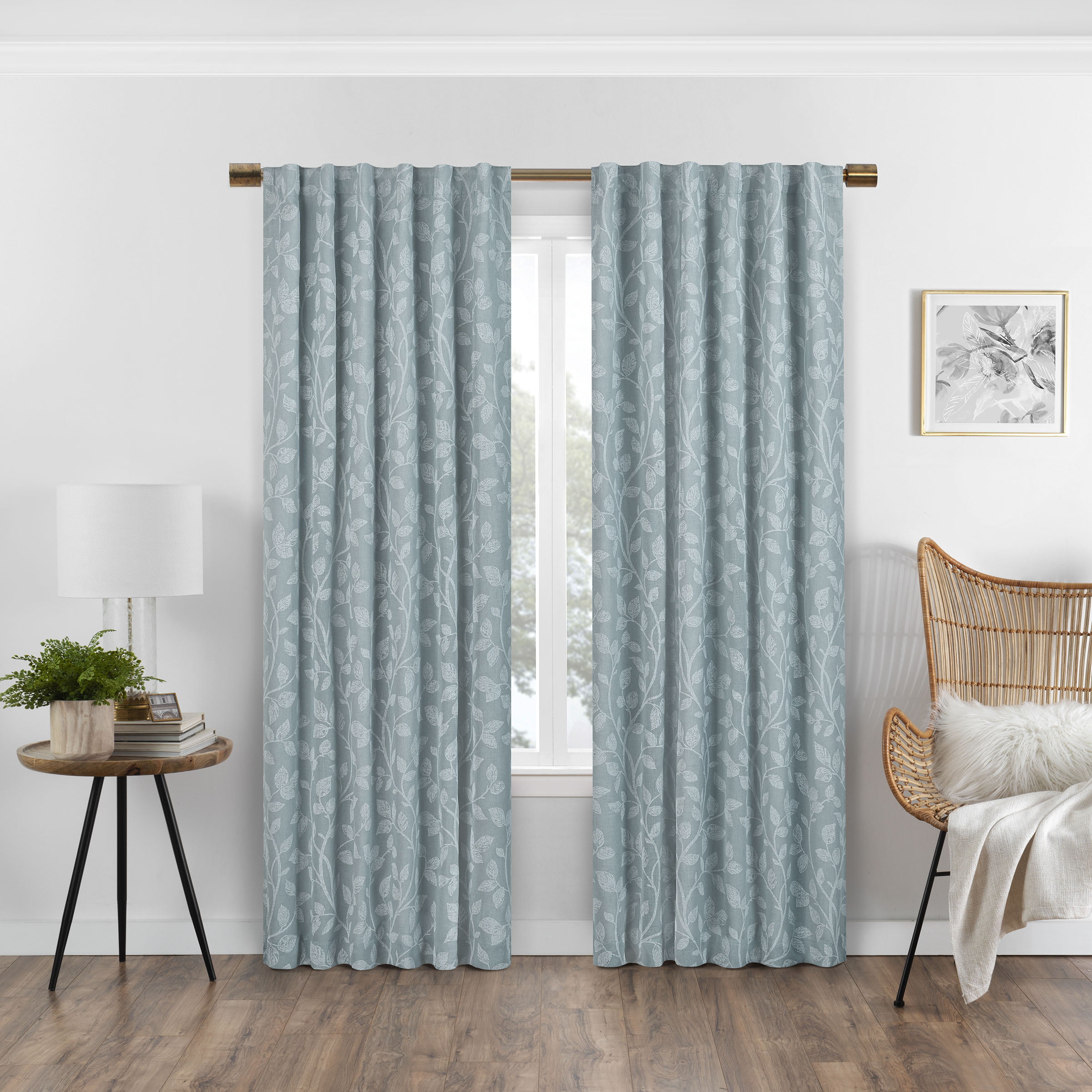 Grey ECLIPSE Blackout Curtains for Bedroom Dixon 52 x 63 Insulated Darkening Single Panel Rod Pocket Window Treatment Living Room
