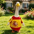 thumbnail image 5 of Porch Goose Outfits for Independence Day, 23in Gooses Clothes Flag Porch Courtyard Clothes, Cement or Plastic Porch Goose Costume for Yard Lawn Outdoor Garden Patio Statue, 5 of 5
