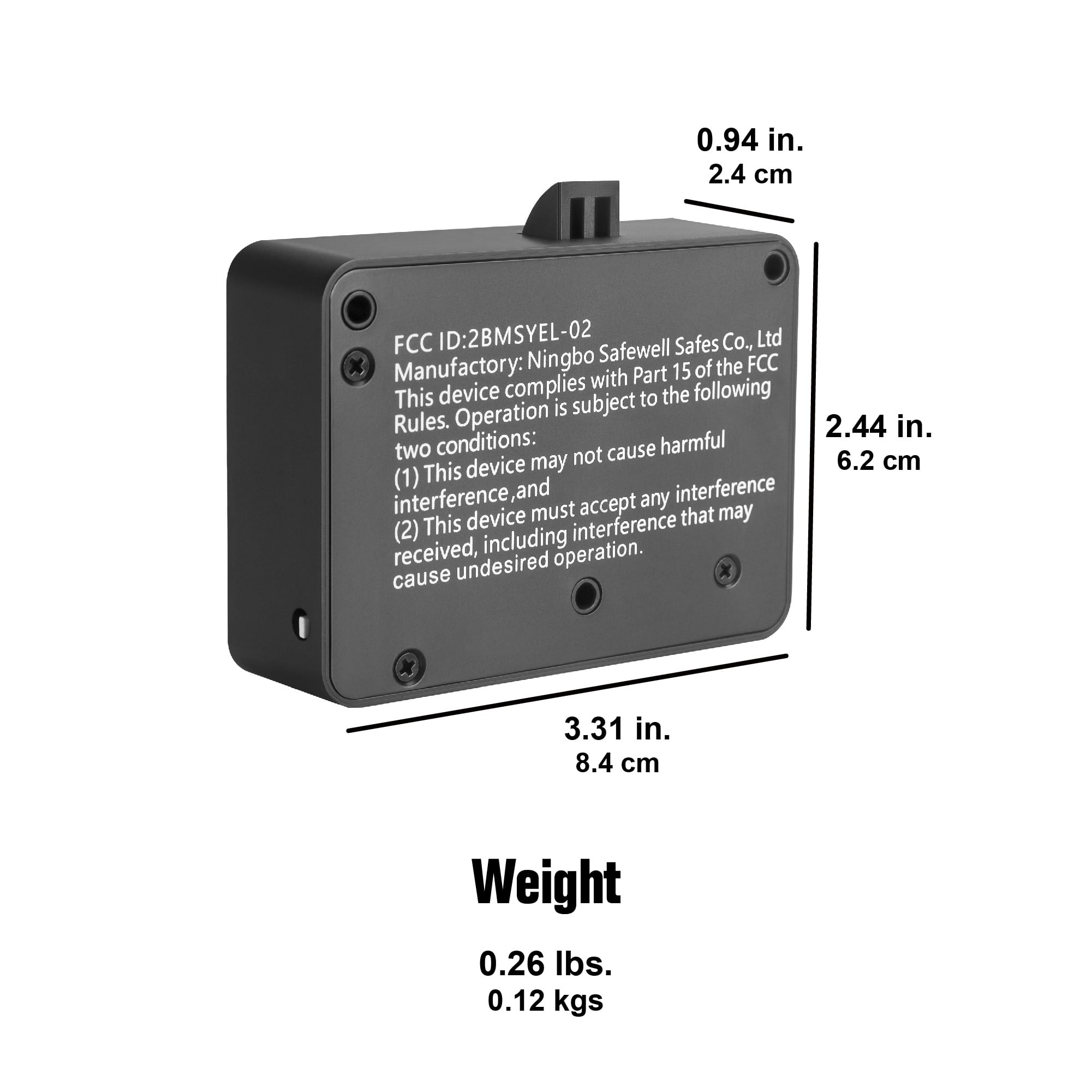 Pen+Gear Drawer Lock, Black, 3.3" x 2.44", Electronic Lock with RFID. The Drawer Lock is Suitable for Drawers Less the 2cm Thick and is not Suitable for Metal Drawers.