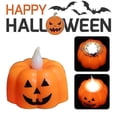 thumbnail image 3 of paquete de velas de calabaza de Halloween, luces LED, suministros para fiestas de Halloween, luces de linterna, adornos, accesorios, decoraciones para el hogar de Halloween, 3 of 4