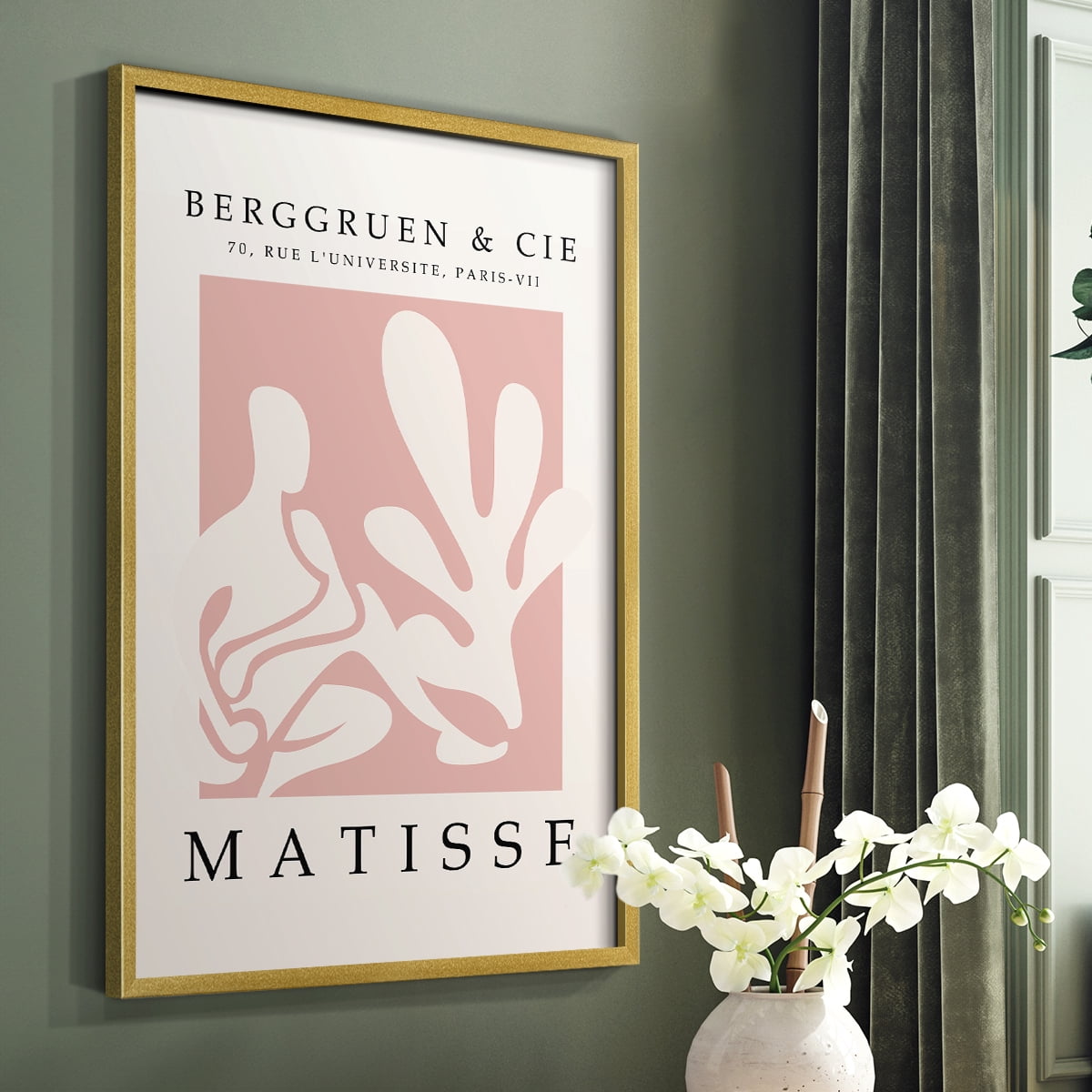 Matisse CXXXI Framed Print in Gold Solid Wood 16 x 20 Framed Print