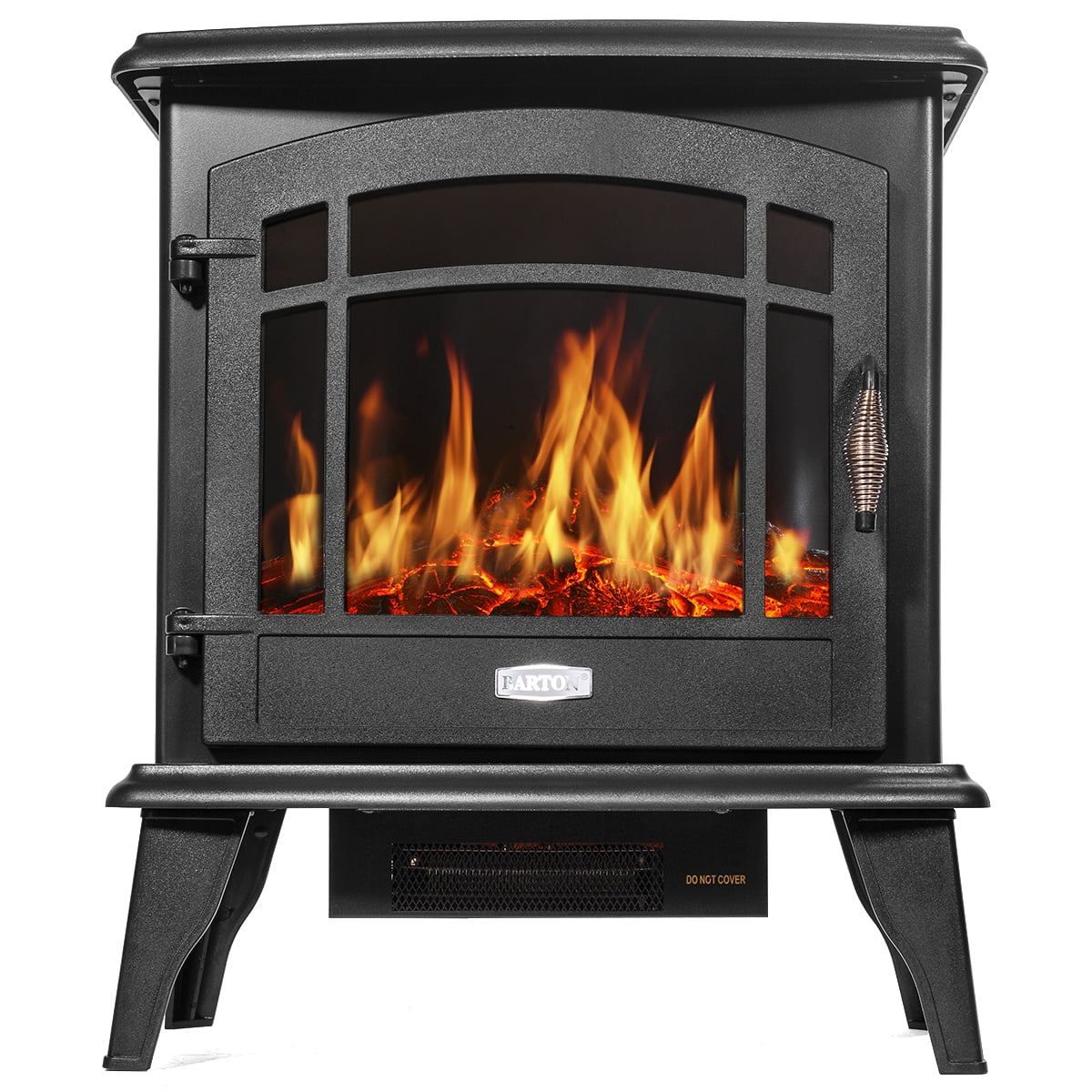 Barton 1500W Electric Stove Heater Infrared Quartz Fireplace 3D Flame ...
