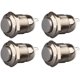 thumbnail image 1 of 4 Uds botón pulsador momentáneo resistente al agua botón pulsador de acero inoxidable encendido apagado 12mm 2A 12V / 24V / 125V / 250V (cabeza arriba) Xemadio YQ-2134, 1 of 7