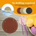thumbnail image 6 of Sekonow 4Pcs Round Large Size Purse Bottoms for Crocheting, with Holes for DIY Bag shaper, Leather Purse Making Supplies, Crochet Basket Bottoms for Crochet Base, 6 of 7