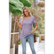 thumbnail image 5 of Blusas Lisas de Cuello Redondo y Corta para Mujer, 2025, Nuevas Blusas Sueltas de Verano, Lindas, Moradas, S, 5 of 8