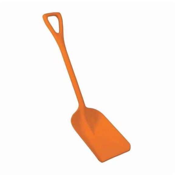 Hygienic Square Point Shovel, Polypropylene Blade, 23 1/2 in L, Orange