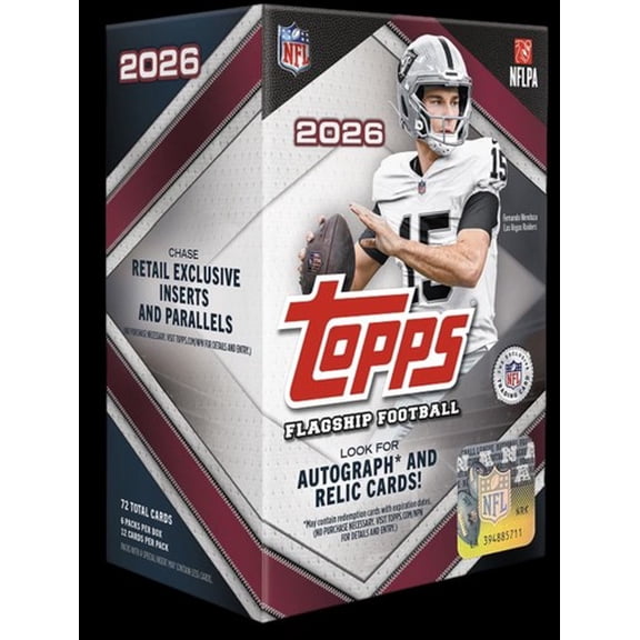2026 Topps NFL Flagship Football Trading Card Blaster Box