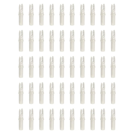 Uxcell Archery Arrow Nocks 0.244 50 Pack Insert Arrow Nock for Shooting White