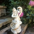 thumbnail image 3 of Homestyles 16 in. Antique White Poseidon Ruler of Sea Sitting on Rock Nautical Beach Large Mermaid Statue, 3 of 6