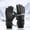 Black, variant on Hot Sales Women's Winter Ski Gloves GIJNRIUIUA Under $8 Winter Premium Leather Work and Downhill Ski Gloves Leather Mitten Men Women Motorcycle Gray Gloves & Mittens