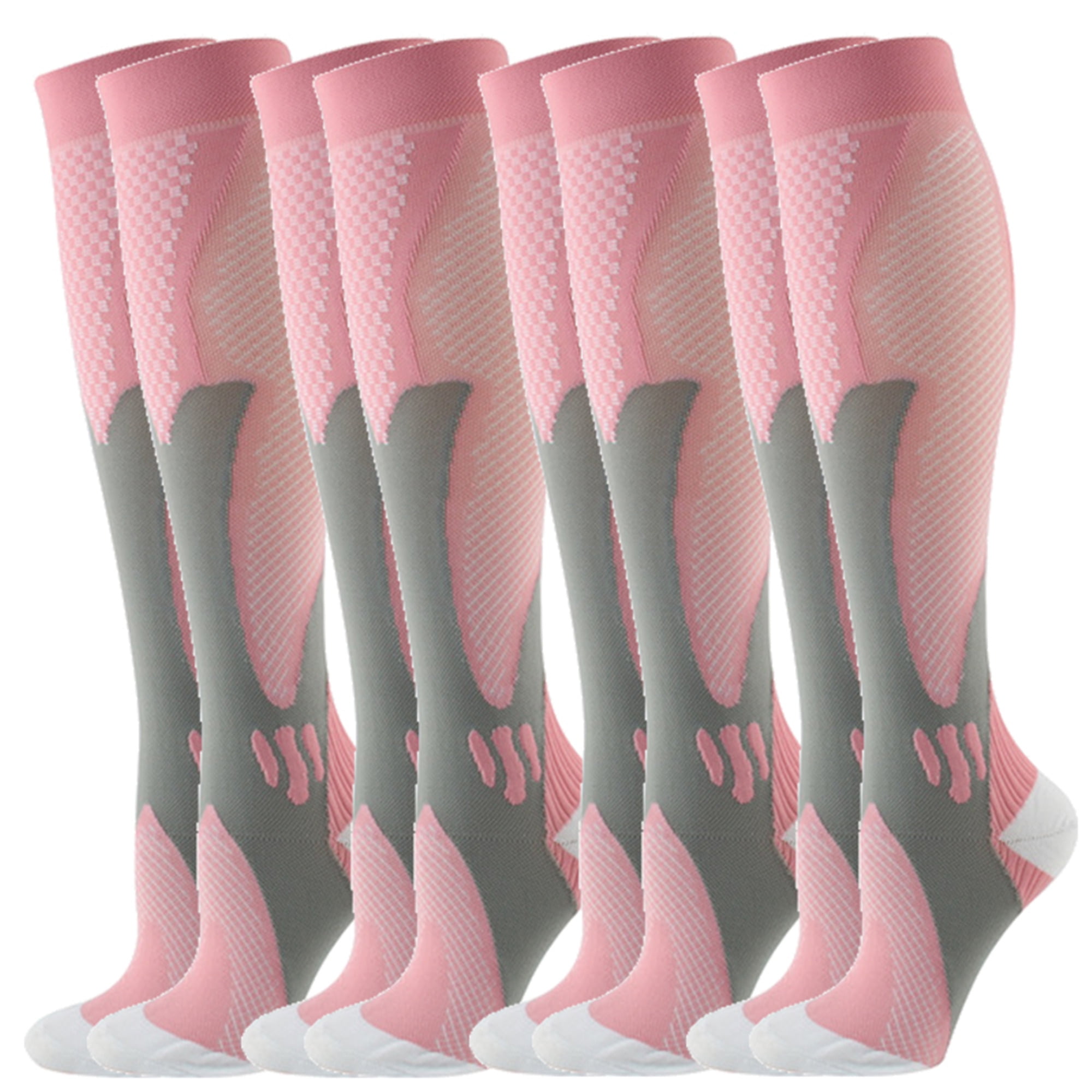 Elbourn 4Pair Womens Compression Socks Knee High Socks Support