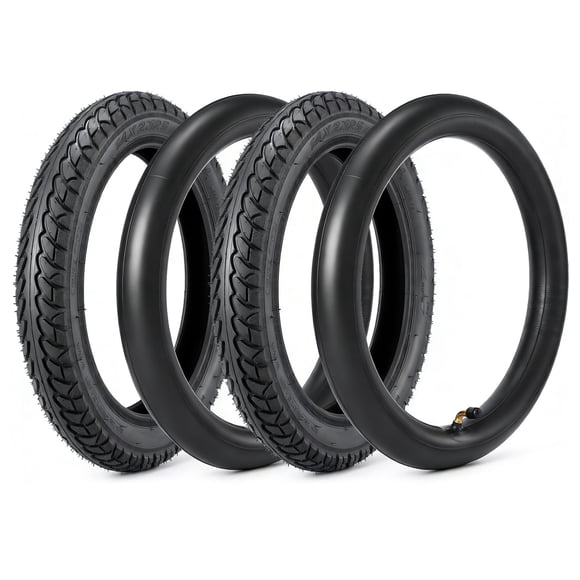 Juego de neumático y cámara Mopillos 14x2.125 para bicicleta eléctrica