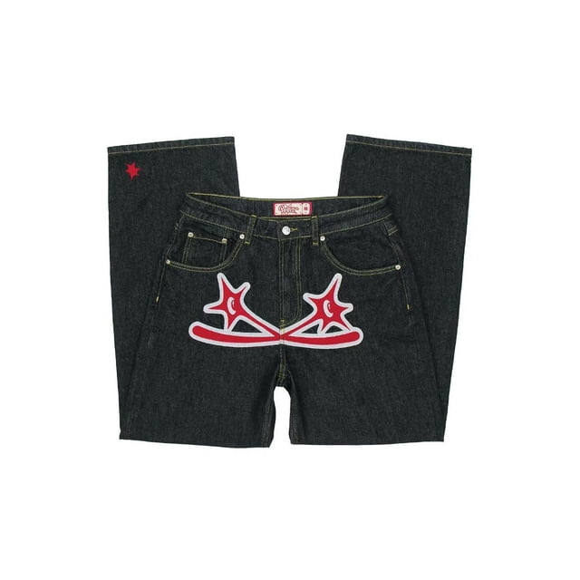 Pantalones Retro americanos de Hip Hop para hombre, Pantalones rectos informales de verano callejero, pantalones elásticos estampados Unisex