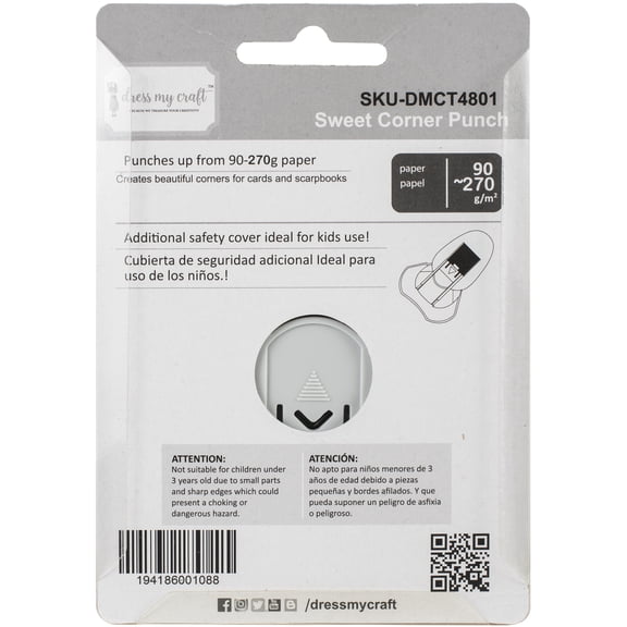 Dress My Craft Paper Punch-Sweet Corner