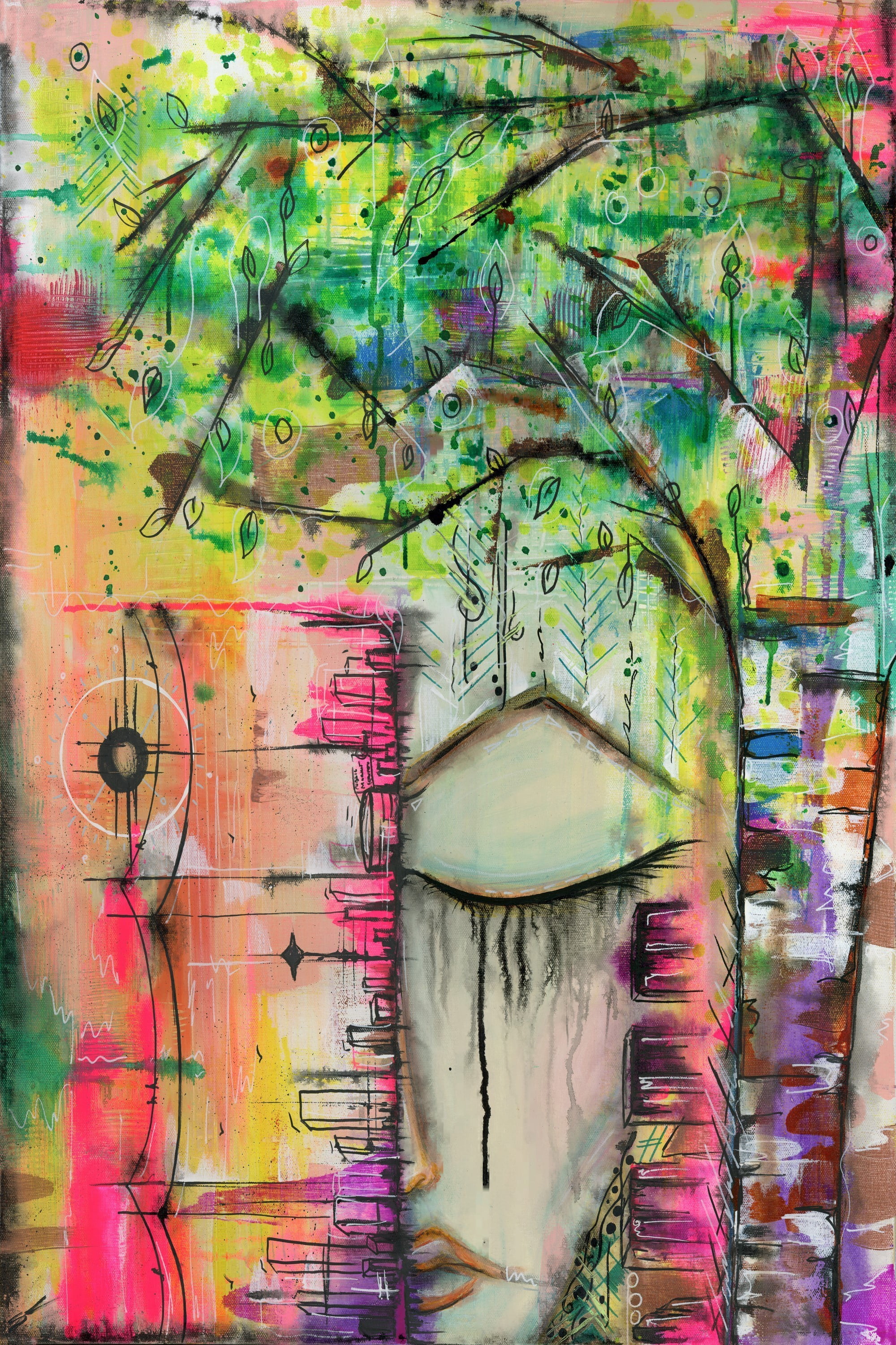 "Seattle Skyline" Painting Print on Wrapped Canvas