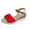 Red, variant on Agkizg Summer Women Sandals Thick Soles Slide Sandals Casual Slippers Open Toe Beach Sandals Comfortable Shoes Brown, Size 6.5