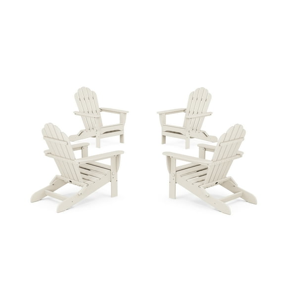 Trex® Outdoor Furniture™ 4-Piece Monterey Bay Folding Adirondack Chair Conversation Set in Sand Castle