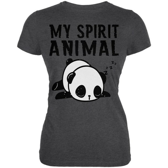 My Spirit Animal Tired Panda Cute Juniors Soft T Shirt
